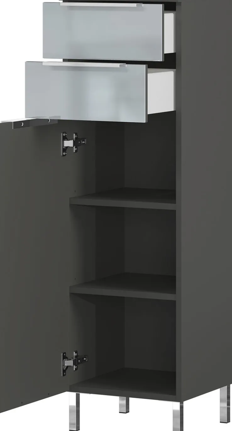 Highboard CORUS Graphit/ silbergrau