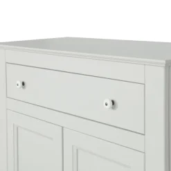 Highboard EVA 93 x 150 cm Kiefer teilmassiv nebelweißes Finish