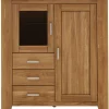 Highboard LOFT 131 x 139 cm Eiche braun