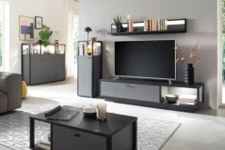 Highboard LUXOR 145 x 121 cm Royal grau/ anthrazit