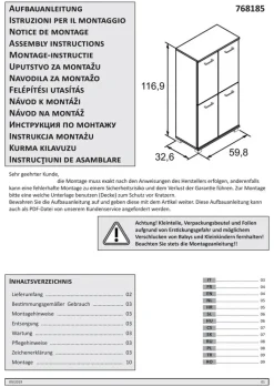 Highboard NORA 59,8 x 116,9 cm Eiche Landhaus