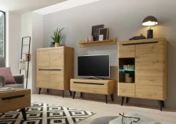 Highboard TORGE 134 cm Artisan Eiche-Dekor