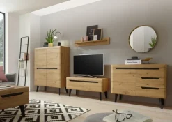 Highboard TORGE 134 cm Artisan Eiche-Dekor