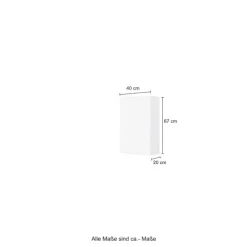 Hängeschrank BAABE 40 x 64 cm Weiß matt