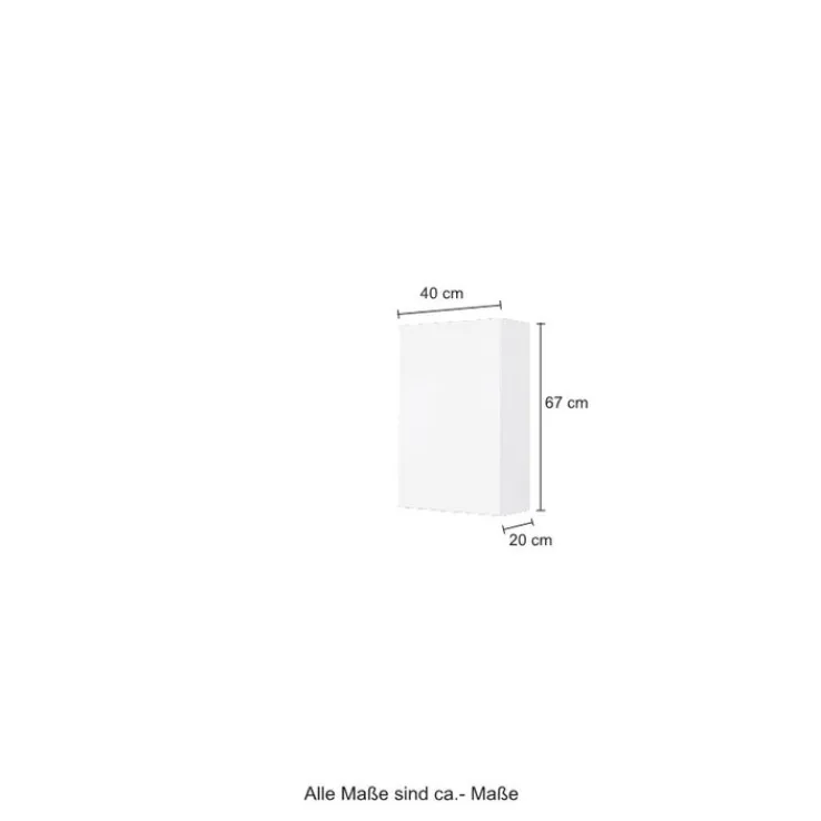 Hängeschrank BAABE 40 x 64 cm Weiß matt