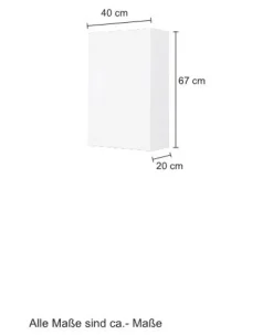 Hängeschrank BAABE 40 x 64 cm Weiß matt