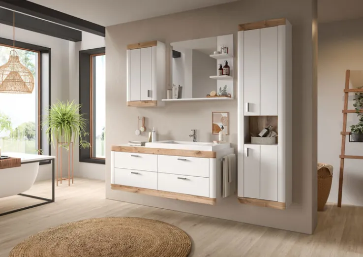 Hängeschrank LAREDO 45 x 76 cm Weiß/ Eiche