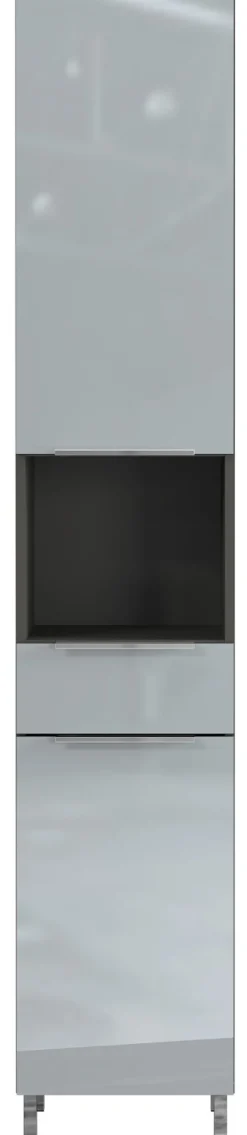 Hochschrank CORUS Graphit/ silbergrau