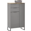 Hochschrank DENVER Grau Matt/Evoke Eiche Nachbildung ca 38cm