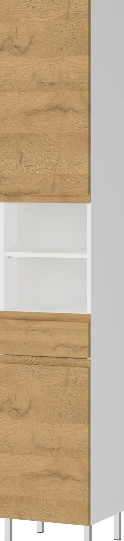 Hochschrank SOPHIE 34x190x34 cm weiß/Grandson-Eiche Nb.