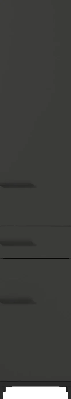 Hochschrank YONKERS 34 x 190 cm Graphit/ Navarra Eiche