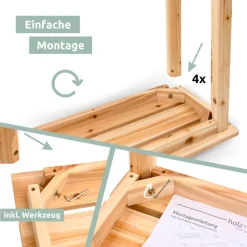 holz4home Gartenbank ALLROUND 118 x 33 cm naturfarbig