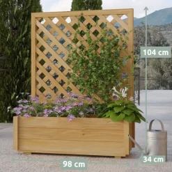 holz4home Pflanzkasten SPALIER 98 x 34 cm Kiefernholz