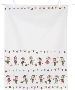 ihr Geschirrtuch ELVES AT WORK Baumwolle 70 x 50 cm Creme