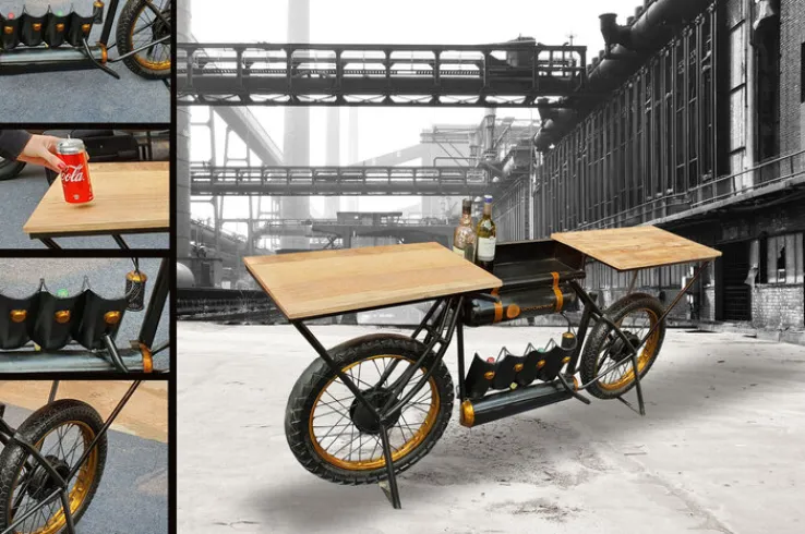 INTERhome Bar RIDE 187 x 83 cm goldfarbig/schwarz