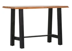 INTERhome Bartisch TENSIO 140 x 60 cm Akazie Massivholz/schwarz