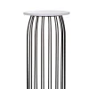 INTERhome Beistelltisch CHUCK Marmor Ø 30 cm Höhe 56 cm Marmor-Dekor Weiß