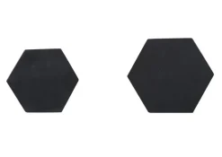 INTERhome Beistelltisch CHUCK 2er-Set Metall pulverbeschichtet 23 x 20 x 60 cm/19 x 16 x 50 cm Schwarz