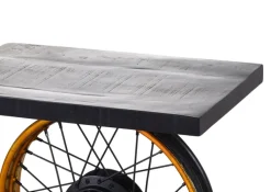 INTERhome Beistelltisch RIDE 60 x 55 cm goldfarbig/schwarz