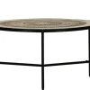 INTERhome Couchtisch SANTA CRUZ Ø 88 cm Mango Massiv/schwarz