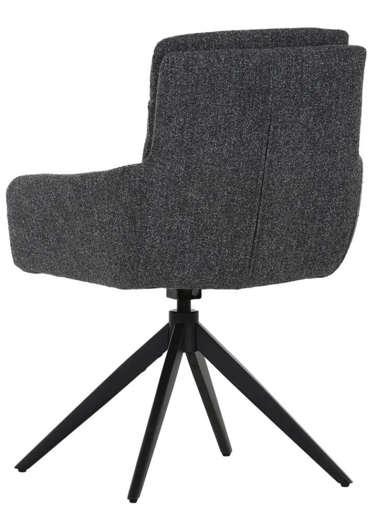 INTERhome Drehsessel LEIA dunkelgrau/schwarz