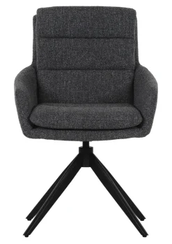 INTERhome Drehsessel LEIA dunkelgrau/schwarz