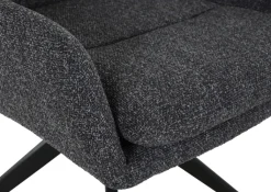 INTERhome Drehsessel LEIA dunkelgrau/schwarz