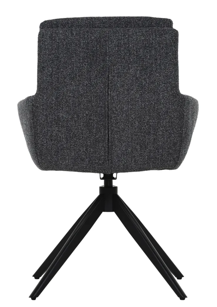 INTERhome Drehsessel LEIA dunkelgrau/schwarz