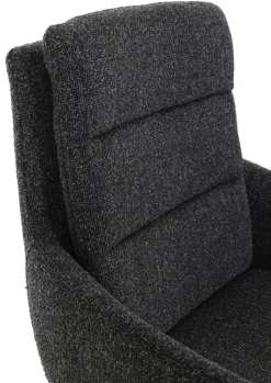 INTERhome Drehsessel LEIA dunkelgrau/schwarz