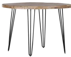 INTERhome Esstisch BALTIC 105 x 76 cm braun / schwarz Mango massiv