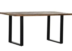 INTERhome Esstisch BARNEY 160 x 90 cm Mango Massivholz/schwarz