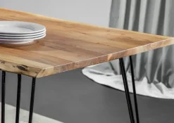 INTERhome Esstisch GRAHAM 140 x 90 cm Akazie massiv/schwarz