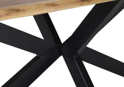 INTERhome Esstisch TENSIO 200 x 100 cm Akazie massiv natur/schwarz