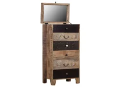 INTERhome Kommode PUNO 42 x 120 cm braun/ mehrfarbig