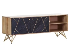 INTERhome Lowboard LEVI 105 x 80 cm braun/ schwarz