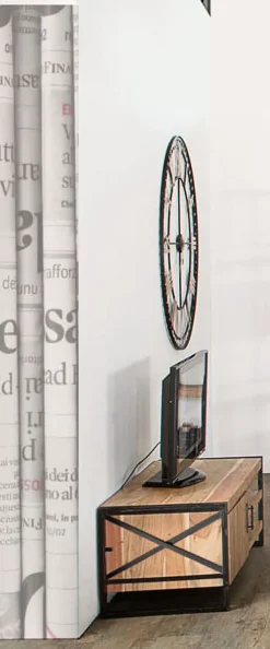 INTERhome Lowboard UPTOWN 130 x 46 x 52 cm Akazie massiv/ schwarz