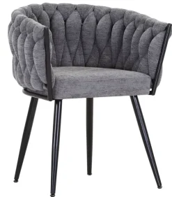 INTERhome Polsterstuhl WEAVY grau 60 x 78 cm