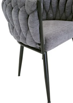 INTERhome Polsterstuhl WEAVY grau 60 x 78 cm