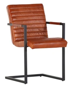 INTERhome Schwingstuhl MADRID 2er Set cognac/ schwarz