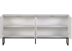 INTERhome Sideboard CESARO 175 x 78 cm Mango massiv sandgestrahlt/weiß vintage