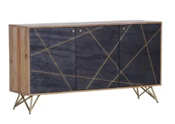 INTERhome Sideboard LEVI 145 x 80 cm braun/ schwarz