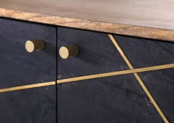 INTERhome Sideboard LEVI 145 x 80 cm braun/ schwarz