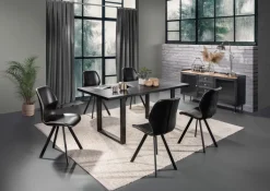 INTERhome Stuhl SOFT Stoffbezug schwarz