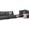 JOOP! Ecksofa 450 x 172 cm Stoffbezug stahl- /anthrazit