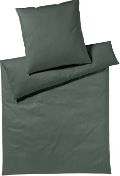 JOOP! Flanell-Bettwäsche SOFT STREIFEN 155 x 220 cm grün