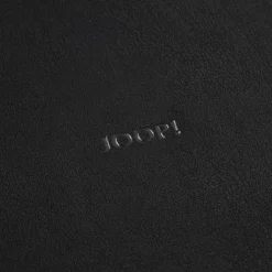 JOOP! Glasuntersetzer Set 6-tlg. CORNFLOWER Farbglas/Kunstleder Ø 11,5 cm Anthrazit-Schwarz