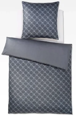 JOOP! Mako-Satin Bettwäsche CORNFLOWER GRADIANT 135 x 200 cm anthrazit