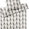 JOOP! Mako-Satin-Bettwäsche MESH 155 x 220 cm beige/grau