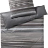 JOOP! Satin-Bettwäsche MICRO LINES 135 x 200 cm taupe/anthrazit