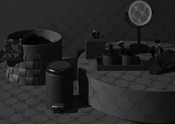 JOOP! Tablett CORNFLOWER Kunstleder 16,5 x 29 x 4 cm Anthrazit-Schwarz